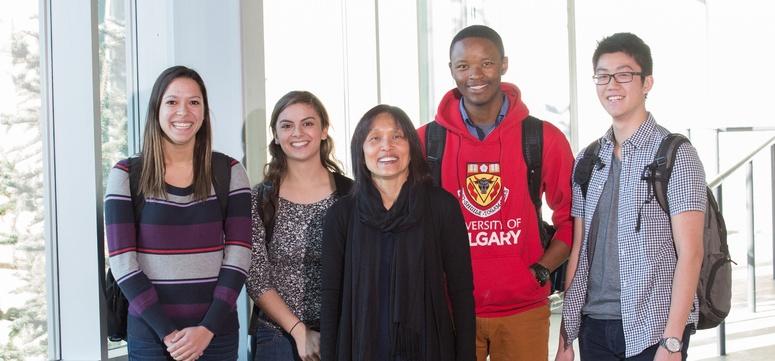 Ruth Swart, with some of her second-year nursing students; her doctoral work is centred on critical thinking instruction and incorporating new technologies into existing courses. 