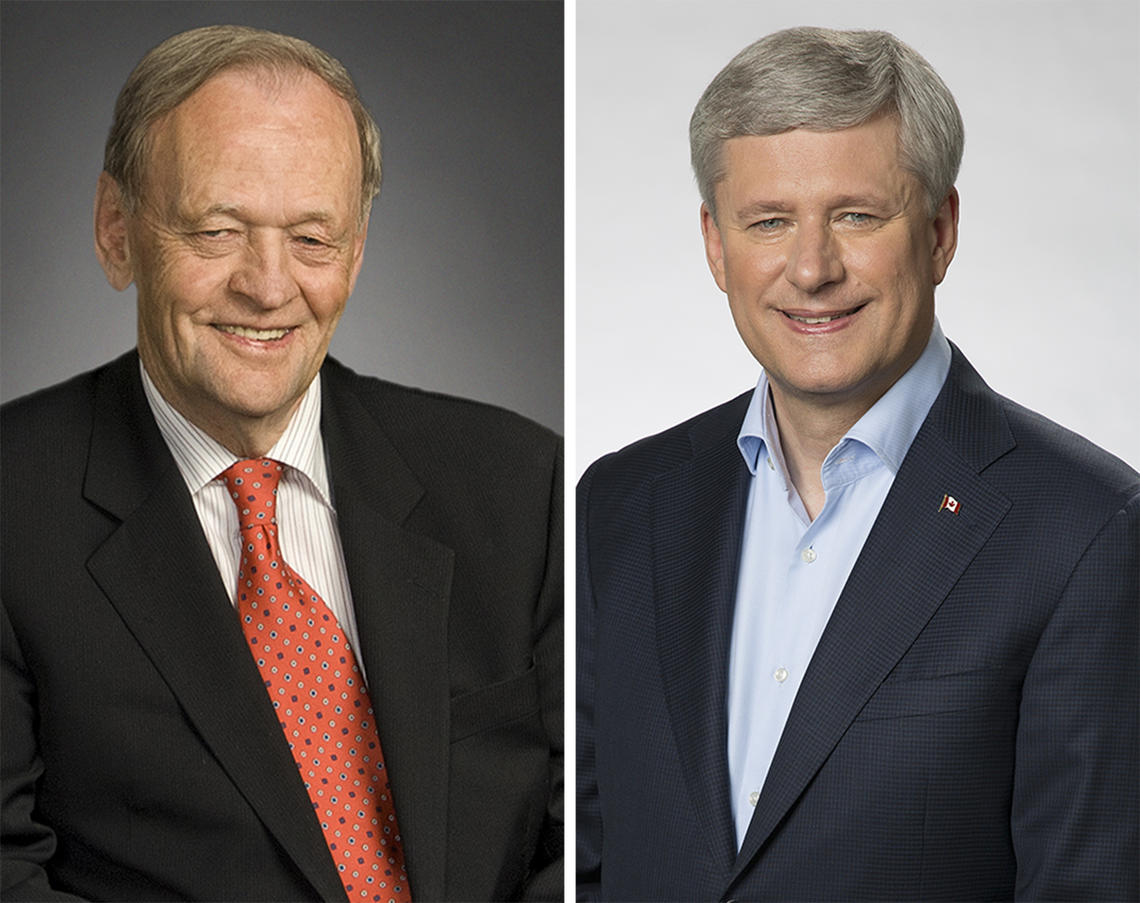 Jean Chretien and Stephen Harper