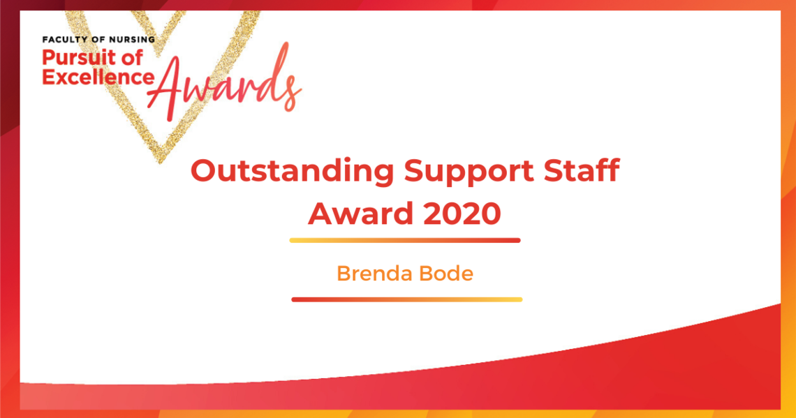 2020 Outstanding Support Staff Award Brenda Bode