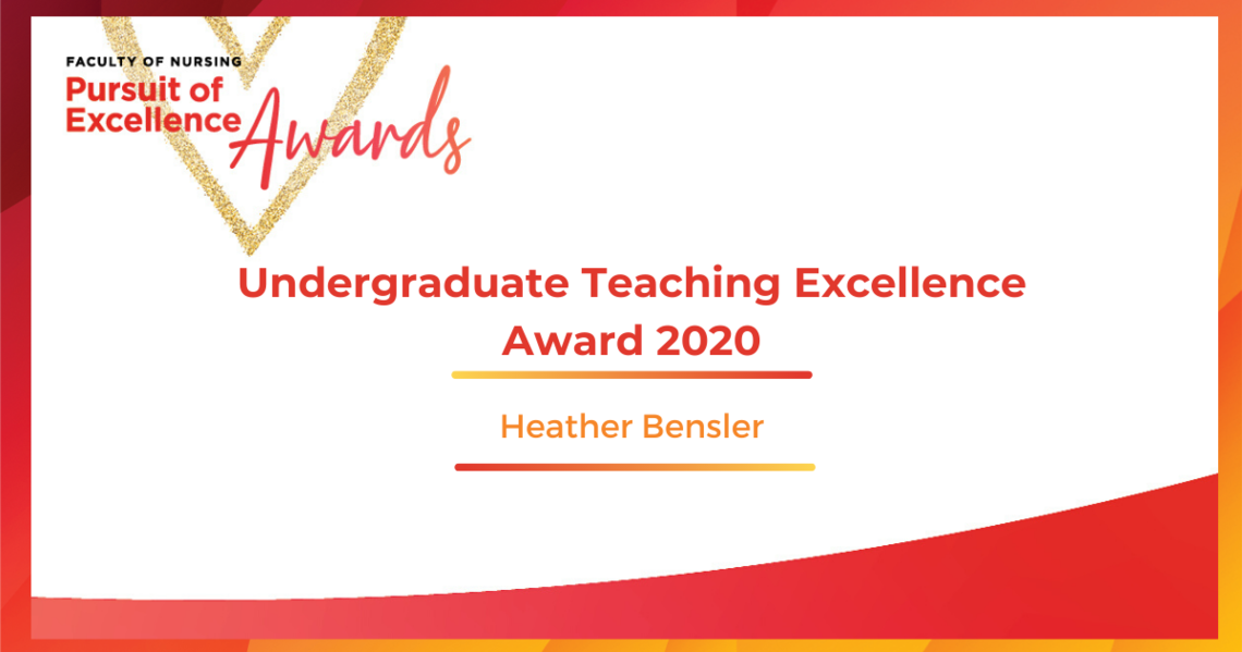 2020 Undergraduate Teaching Excellence Award - Heather Bensler 