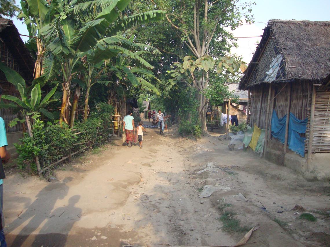 The refugee camp where Khatiwada's family lived for many years