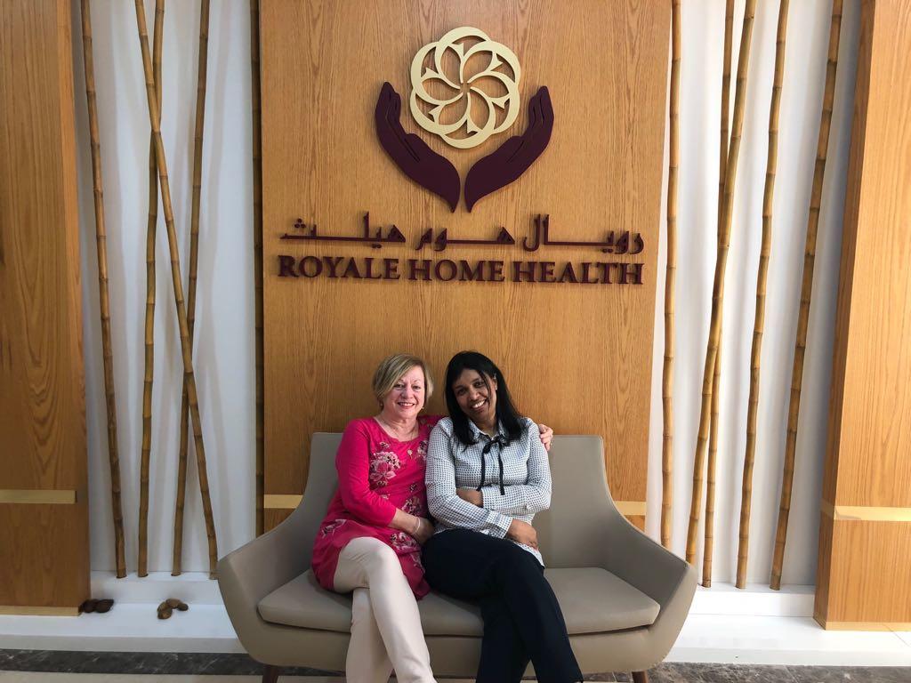 Delores Woodley BN'09 with her Nursing Manager of Operations in Kuwait.