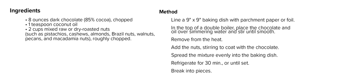 Dark Chocolate Nut Crunch Recipe