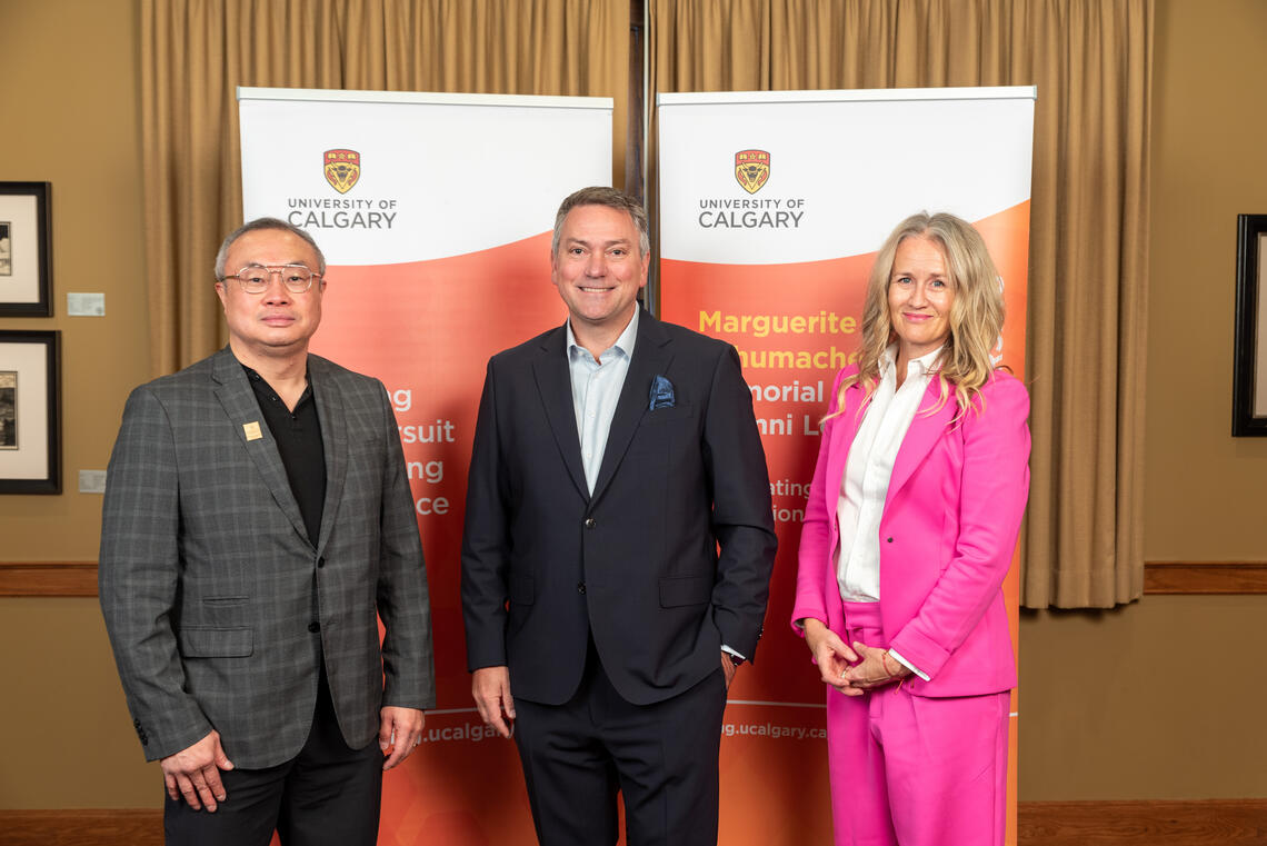 Dr. Glenn McRae with Catherine Laing and William O'Yeung