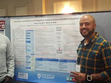 Sekhon and Henry Ntanda (left) at the Alberta Epigenetics Network Annual Conference in Lethbridge.