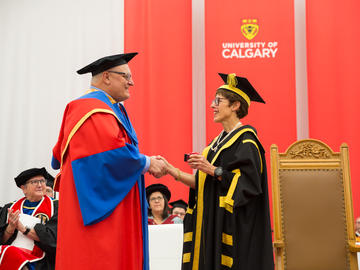 Students celebrate graduation at the 2019 fall convocation ceremony.