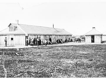 The first immigration shed in Winnipeg