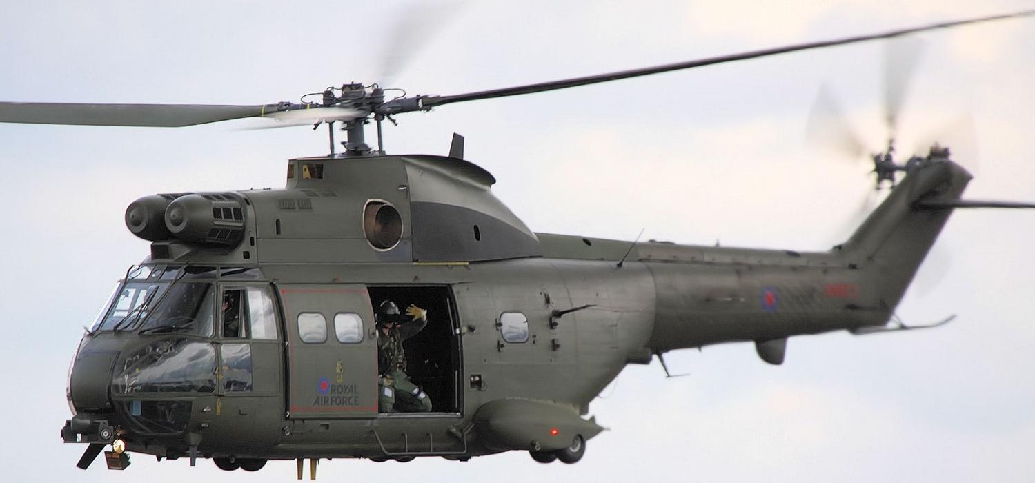 A Royal Airforce helicopter: SA 300 Puma 