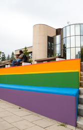Mac Hall: Rainbow staircase