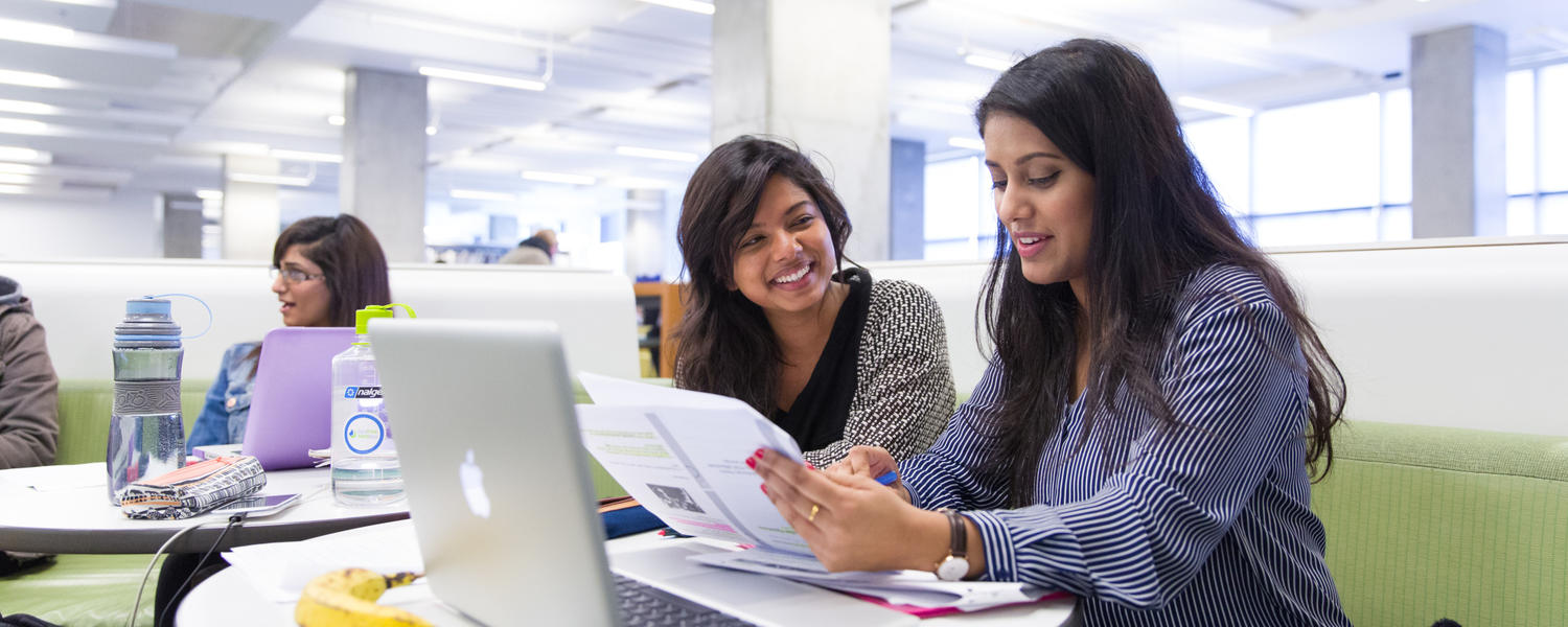 Mentor and mentee at desk