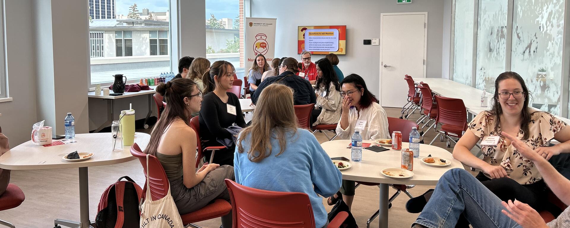 Nursementor participants in nursing lounge on main campus