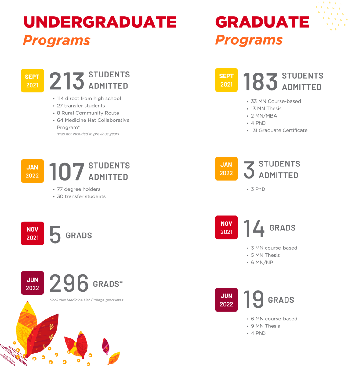 Undergraduate and Graduate Programs