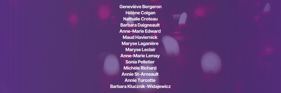 Names of those killed in Dec. 6 massacre in Montreal