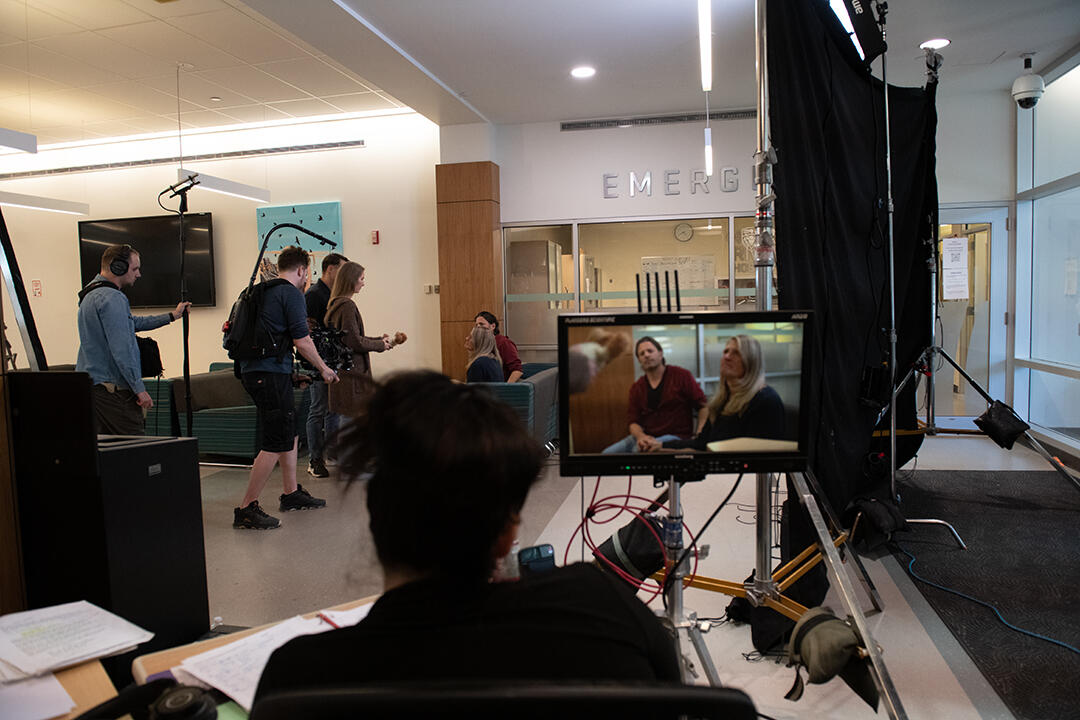 Production crew filming at the CSLC for A Broken Beat