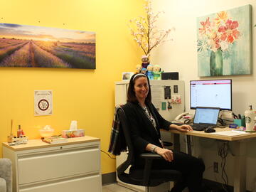 NP Sandy Johansson in her office in PF 122 