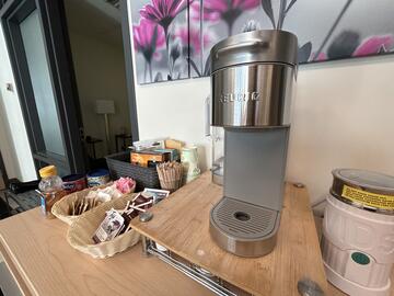 Coffee and tea station in Mental Health and Wellness Clinic