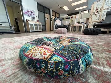 Yoga cushion in Mental Health Wellness Clinic