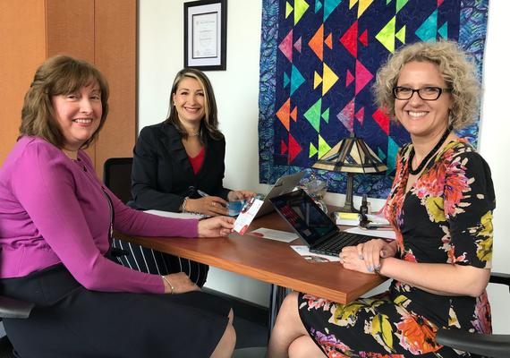 UCalgary Nursing's Shelley Raffin Bouchal, left, Leda Stawnychko and Sandra Davidson.