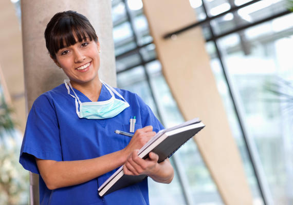 Nurse with notepad