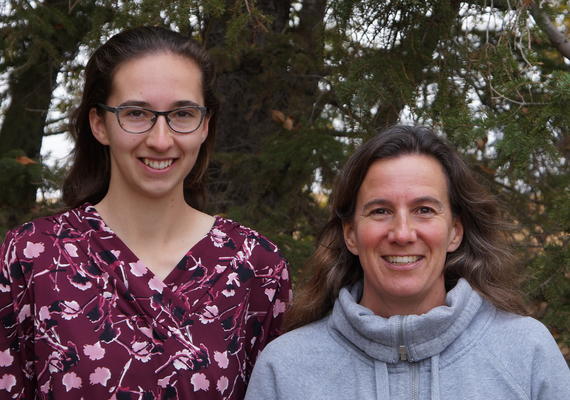 Gaeleen Ratté, right, with daughter Chantal, who's also in the second group of Wainwright nursing students.