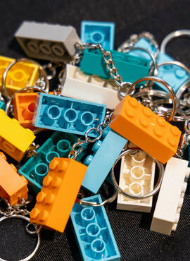 Lego keychain given to HIVE event participants