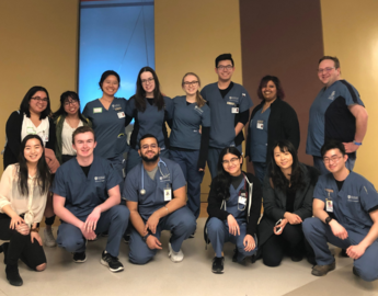 Group picture of UCalgary Nursing students at HIPE Hospital day 2020